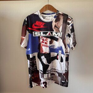 RARE Jordan x SLAM Tee SAMPLE 👀 Size Medium CJ6298-100 – All Over Print